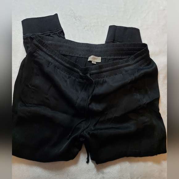 Black shiny joggers